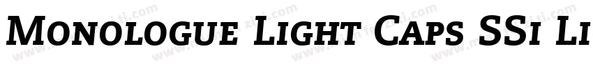 Monologue Light Caps SSi Light Small Caps字体转换